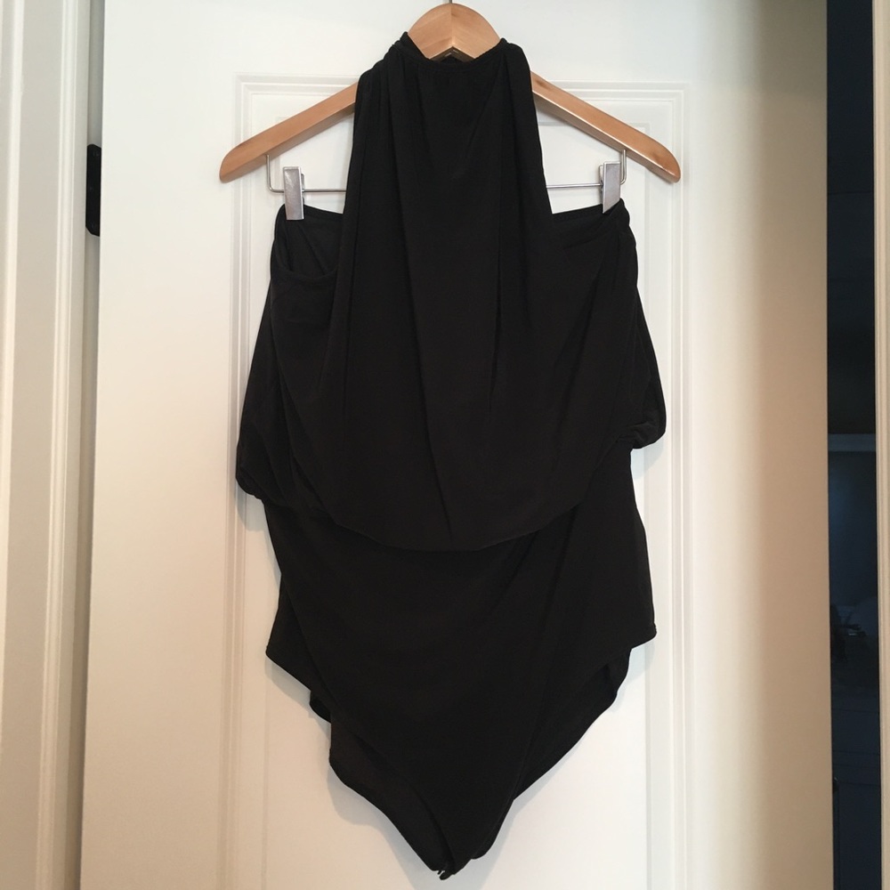 Halter Black Body Suit